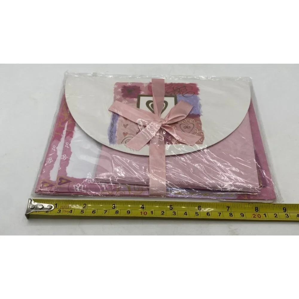 Winking Moon Press Stationery Portfolio Set 20 Sheets 10 Envelopes Pink Desk New